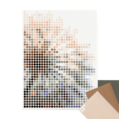 Set de pixel art con puntos de pegamento - hierba 50x70 cm