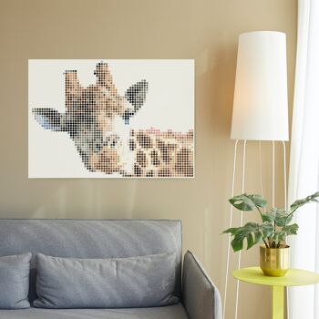 Set pixel art points de colle - girafe 50x70 cm 2