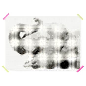 Set pixel art points de colle - éléphant 50x70 cm 4