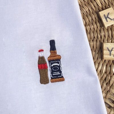 Embroidered T-shirt - Whiskey Coke