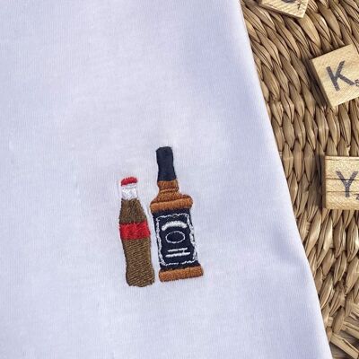 T-shirt ricamata - Whisky Coke