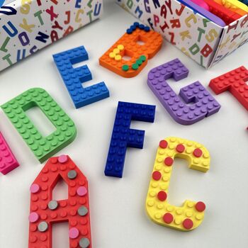 Briques alphabet de A à Z pour faciliter l'apprentissage par le jeu Compatible avec les briques LEGO® 5