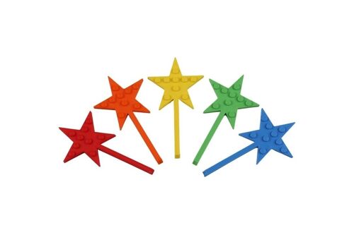 5 Pack of Cupcake Stars *RAINBOW* Compatible with LEGO® Bricks