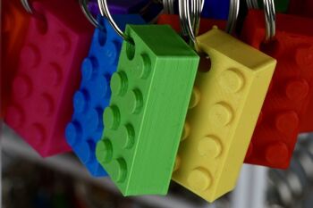 Tirettes de fermeture éclair étoile, cœur et brique compatibles avec les briques LEGO® 5