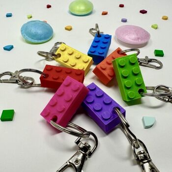 Tirettes de fermeture éclair étoile, cœur et brique compatibles avec les briques LEGO® 8