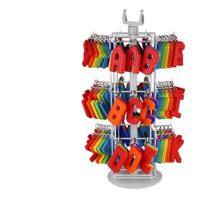Klobiges Schlüsselanhänger-Buchstaben-Set, kompatibel mit LEGO® Steinen
