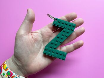 Ensemble de lettres porte-clés épais compatible avec les briques LEGO® 4
