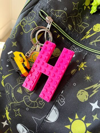 Ensemble de lettres porte-clés épais compatible avec les briques LEGO® 5