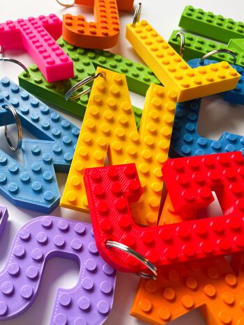 Gros porte-clés lettres *PACK DE RECHARGE* Compatible avec les briques LEGO® 3