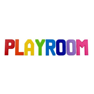 PLAYROOM Wall Letters Compatible with LEGO® Bricks