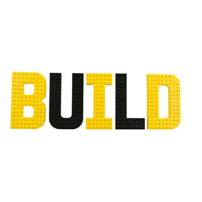 BUILD Wandbuchstaben Kompatibel mit LEGO® Steinen