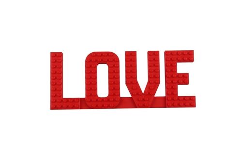 LOVE Wall Sign Compatible with LEGO® Bricks