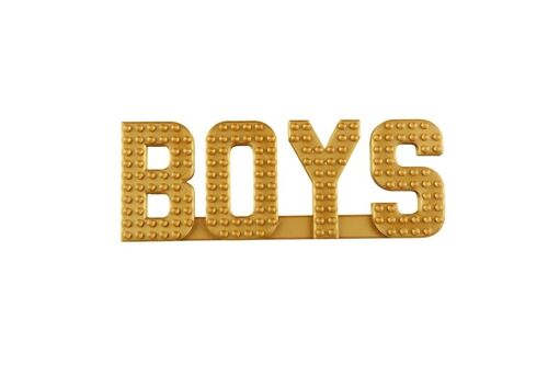 BOYS Wall Sign Compatible with LEGO® Bricks