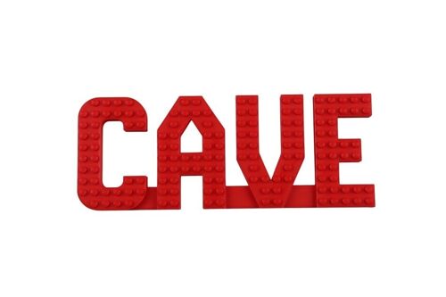 CAVE Wall Sign Compatible with LEGO® Bricks