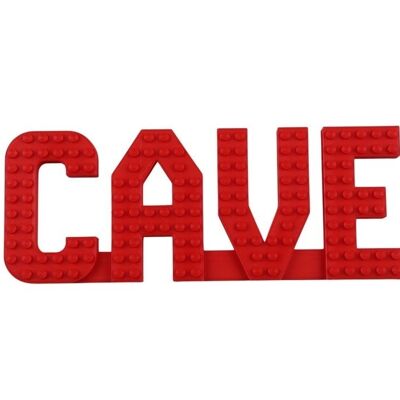 CAVE Wall Sign Compatible with LEGO® Bricks
