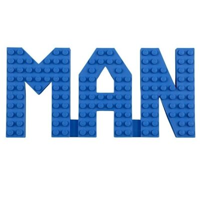 Cartello da parete MAN compatibile con i mattoncini LEGO®
