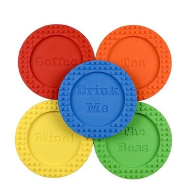Paquete de 5 posavasos compatibles con ladrillos LEGO®