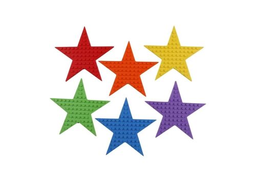 6 Pack of Wall Stars Compatible with LEGO® Bricks