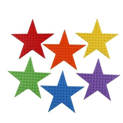 6 Pack of Wall Stars Compatible with LEGO® Bricks