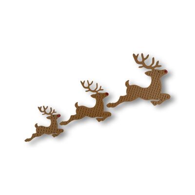 Reindeer Wall Decor x3 Compatible with LEGO® Bricks