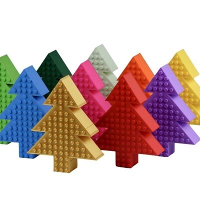 Chunky Christmas Tree - Pack 2 Compatible with LEGO® Bricks