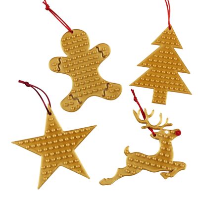 Gold Hanging Decorations Compatible with LEGO® Bricks