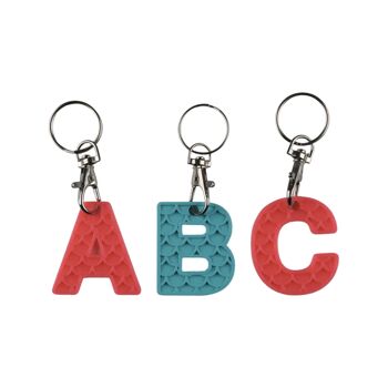 Porte-clés alphabet sirène, coquillage et étoile de mer 5