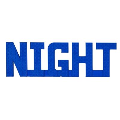 NIGHT Wall Sign Compatible with LEGO® Bricks