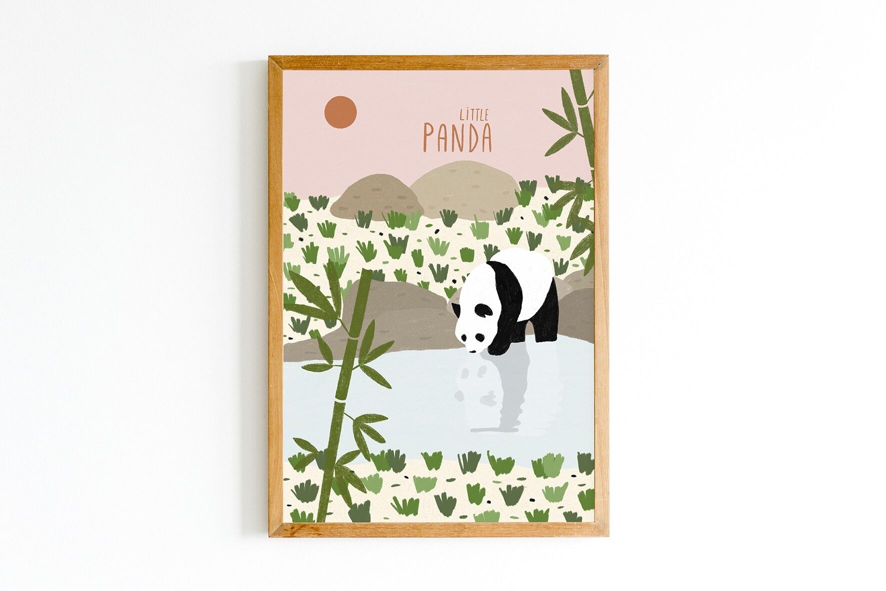 Póster infantil del pequeño panda