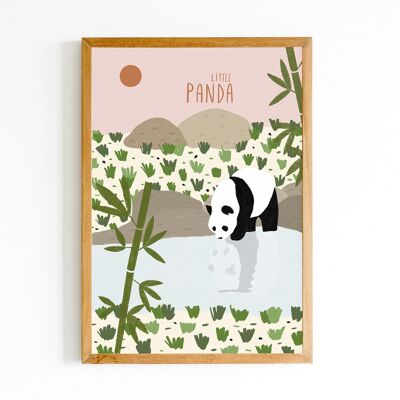Little panda children's poster