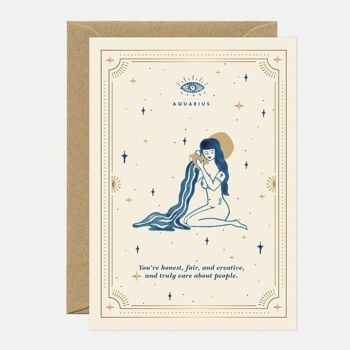 Greeting cards - Gold Aquarius