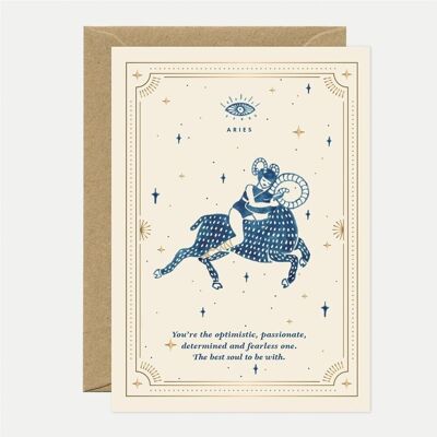 Greeting cards - Gold Aries