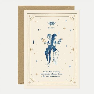 Greeting cards - Gold Gemini