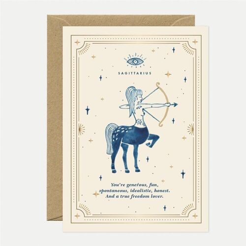 Greeting cards - Gold Sagittarius