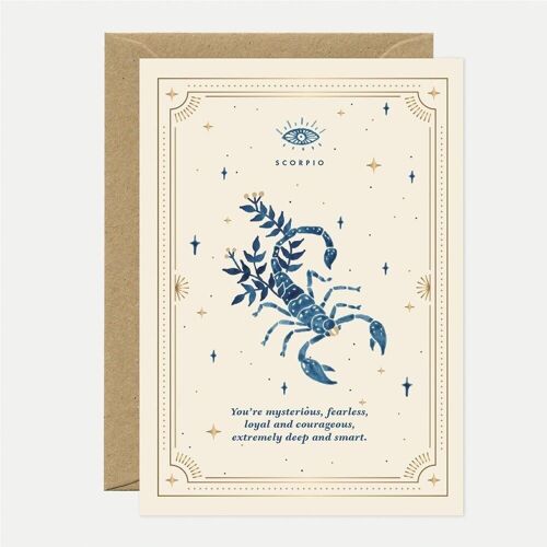 Greeting cards - Gold Scorpio