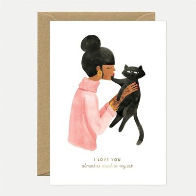 Greeting cards - Gold As much as my cat