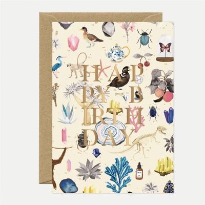 Greeting cards - Gold Happy Bday Curiosity