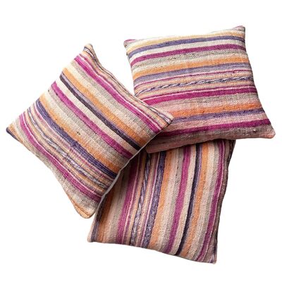 Kilim Cushions 50/50 mauve & orange