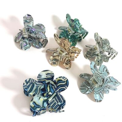 Acrylic Flower Shaped Hair Claw Clip