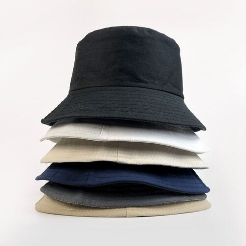 Unisex Casual Solid Color Bucket Hat