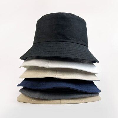 Sombrero de cubo de color sólido casual unisex