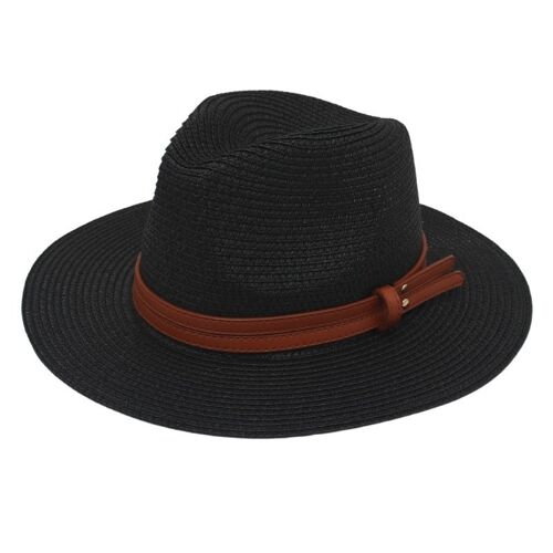 Belt Detail Breathable Woven Straw Hat