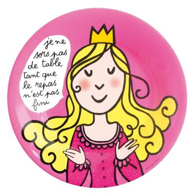 PRINCESS DESSERT PLATE ''I'M NOT LEAVING THE TABLE...'' Ø 20cm