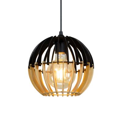 Coblenz two-tone poplar wood pendant lamp Small model