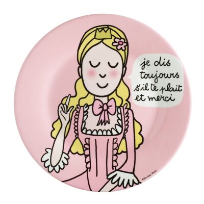 PRINCESS DESSERT PLATE ''PLEASE AND THANK YOU...'' Ø 20cm