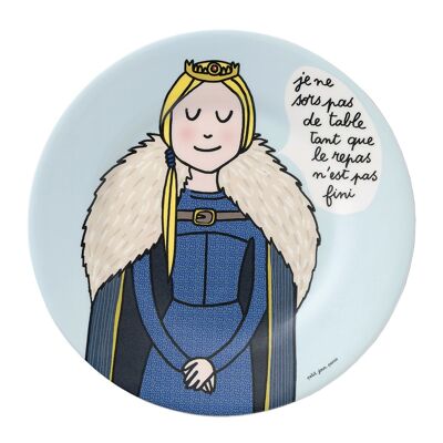 PRINCESS DESSERT PLATE ''I'M NOT LEAVING THE TABLE...'' Ø 20cm