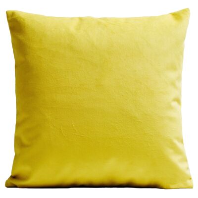 Plain bright yellow cushion