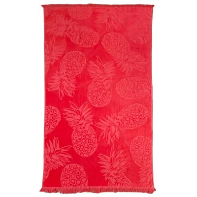 Lazaro Chiseled Jacquard Velor Terry Beach Towel 90x170 340g/m²