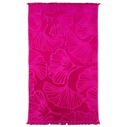 Serviette de plage éponge velours Jacquard ciselée Manzanillo 90x170 340g/m²