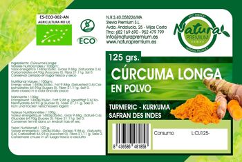 Poudre de curcuma - 125 g. 2